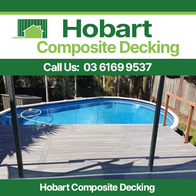 Durable composite decking installation around inground pool in Hobart